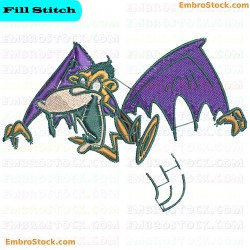 Cartoon Bat Embroidery Design 4