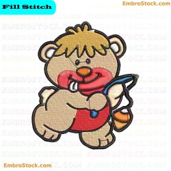 Cartoon Bear Embroidery Design 15