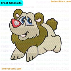 Cartoon Bear Embroidery Design 23