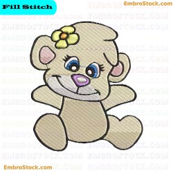 Cartoon Bear Embroidery Design 28