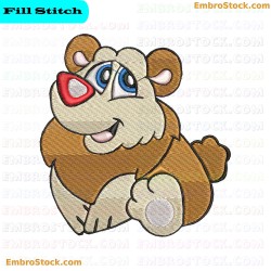 Cartoon Bear Embroidery Design 4