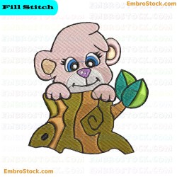 Cartoon Bear Embroidery Design 5