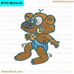 Cartoon Bear Embroidery Design 6