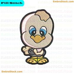 Cartoon Bird Character Embroidery Design 20