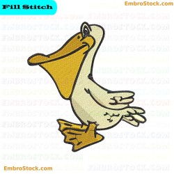 Cartoon Bird Pelican Embroidery Design 40