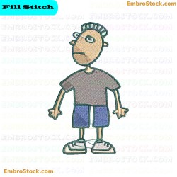 Cartoon Boy Embroidery Design 7