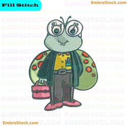 Cartoon Bug Character Embroidery Design 78