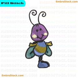 Cartoon Bug Embroidery Design 10