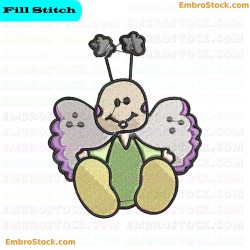 Cartoon Bug Embroidery Design 11