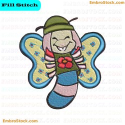 Cartoon Bug Embroidery Design 5