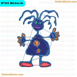 Cartoon Bug Embroidery Design 91