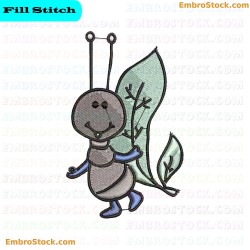 Cartoon Bug Embroidery Design 9