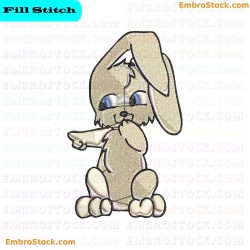 Cartoon Bunny Embroidery Design 2