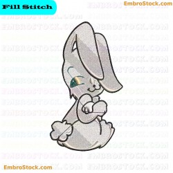 Cartoon Bunny Embroidery Design 3