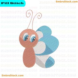 Cartoon Butterfly Embroidery Design 3