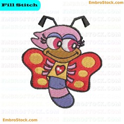 Cartoon Butterfly Embroidery Design 94