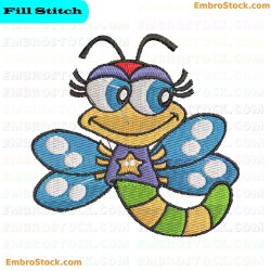 Cartoon Butterfly Embroidery Design 98