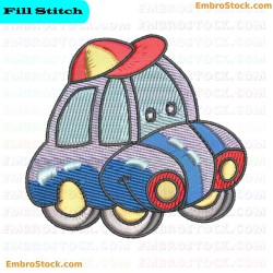 Cartoon Car Embroidery Design 1