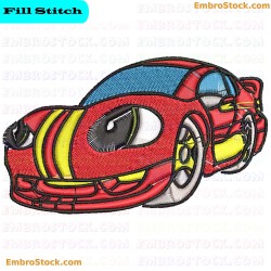 Cartoon Car Embroidery Design 23