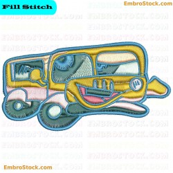 Cartoon Car Embroidery Design 24