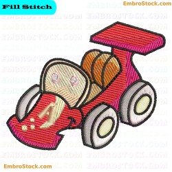 Cartoon Car Embroidery Design 2