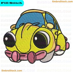 Cartoon Car Embroidery Design 33