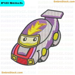 Cartoon Car Embroidery Design 9