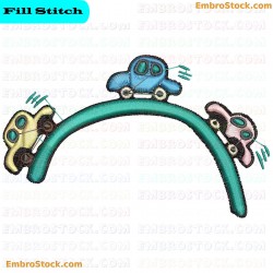 Cartoon Cars Embroidery Design 4