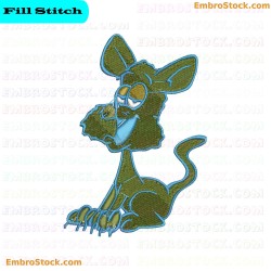 Cartoon Cat Embroidery Design 21