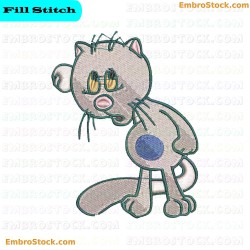 Cartoon Cat Embroidery Design 31