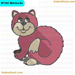 Cartoon Cat Embroidery Design 32