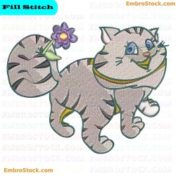 Cartoon Cat Embroidery Design 3