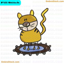 Cartoon Cat For Kids Embroidery Design 22