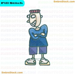 Cartoon Character Boys And Girls Embroidery Design 13