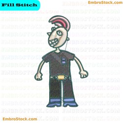 Cartoon Character Boys And Girls Embroidery Design 15