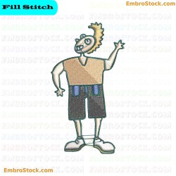 Cartoon Character Boys And Girls Embroidery Design 5