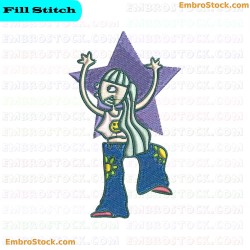 Cartoon Character Boys And Girls Embroidery Design 6