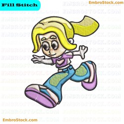 Cartoon Character Carla Embroidery Design 8