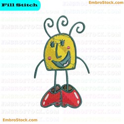 Cartoon Character Dots Under The Sun Embroidery Design 8