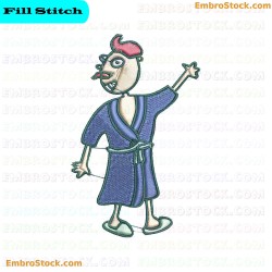 Cartoon Character Embroidery Design 11