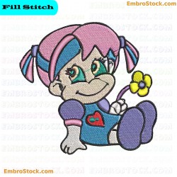 Cartoon Character Embroidery Design 1