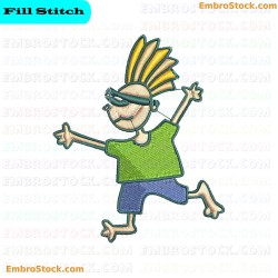 Cartoon Character Embroidery Design 20