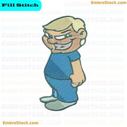 Cartoon Character Embroidery Design 27