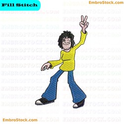 Cartoon Character Embroidery Design 46