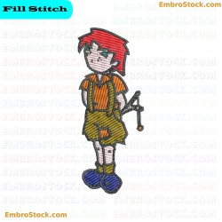 Cartoon Character Embroidery Design 6