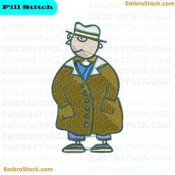 Cartoon Character Embroidery Design 7