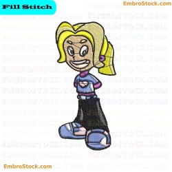 Cartoon Character Embroidery Design 9