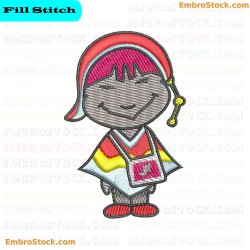 Cartoon Character For Children Embroidery Design 4