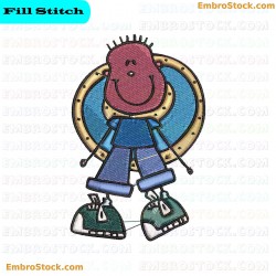 Cartoon Character For Kids Embroidery Design 17