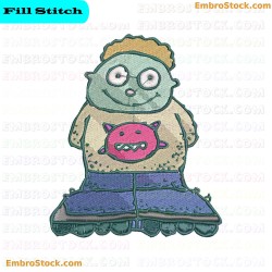 Cartoon Character Roller Embroidery Design 2